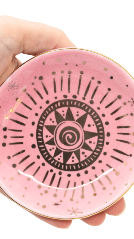 PINK MANDALA TRINKET TRAY