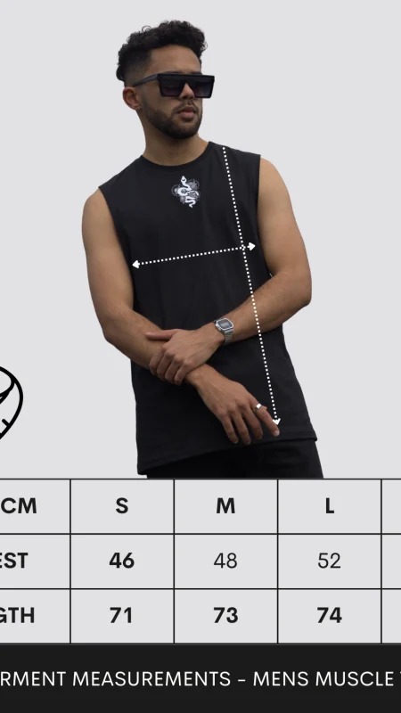 MENS MUSCLE VEST SIZE CHART