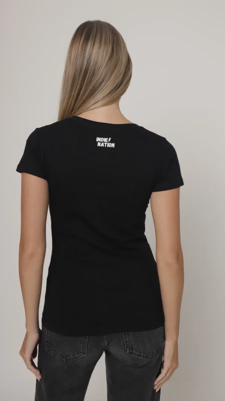 LADIES FASHION FITTED T-SHIRT