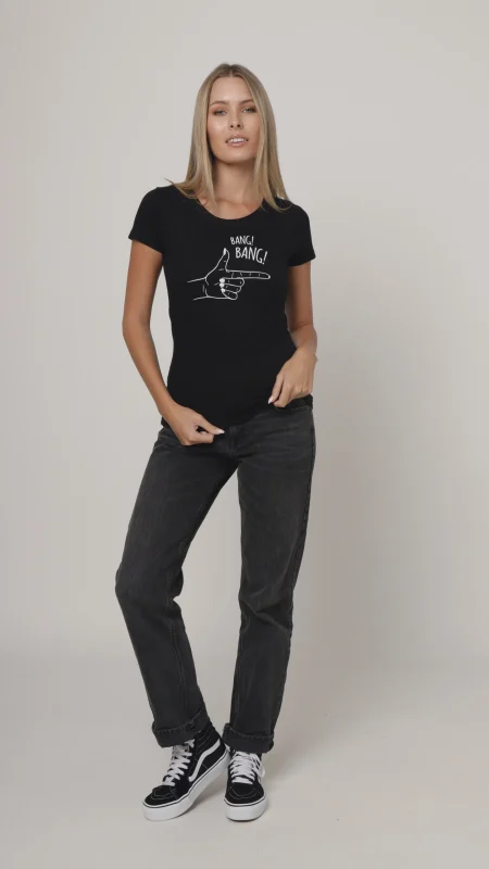 LADIES FASHION FITTED T-SHIRT