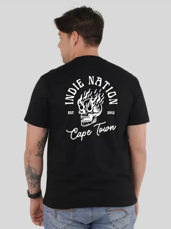 MENS FLAMING SKULL TEE