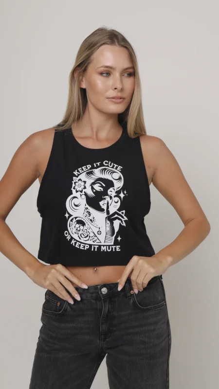 LADIES FASHION CROP VEST