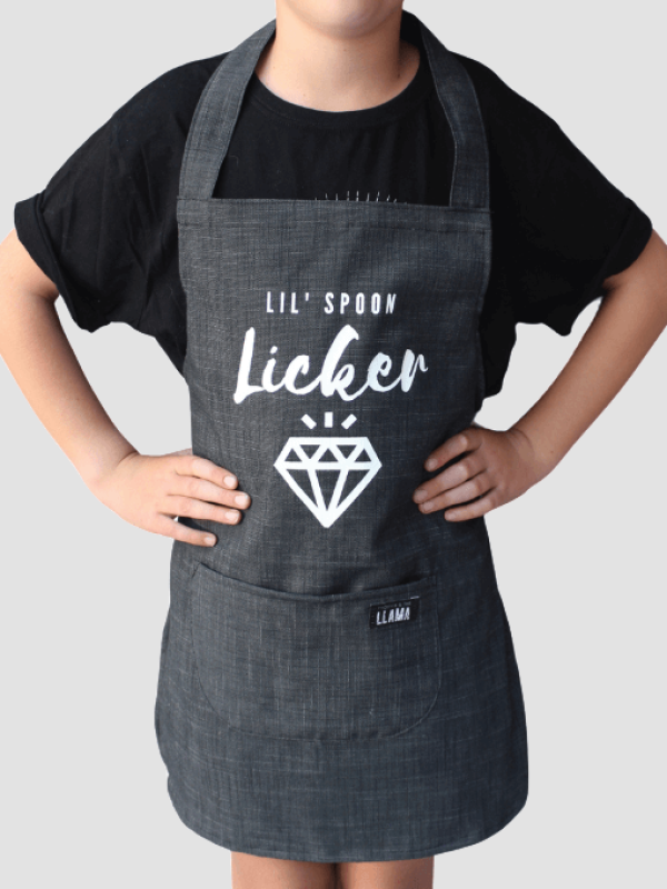 kid in a phoenix & the llama apron