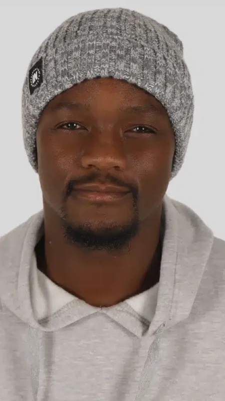grey melange beanie